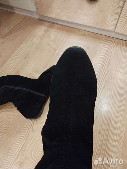 Сапоги натуральная замша