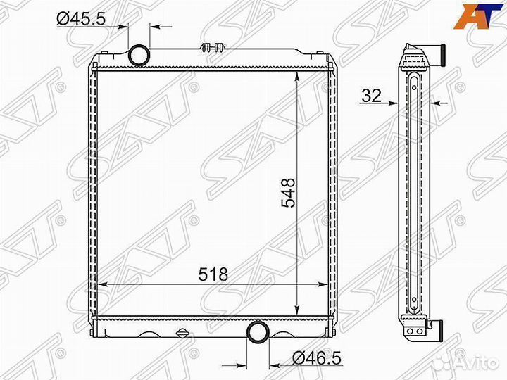 Радиатор Mitsubishi Fuso Canter FE6 93-02