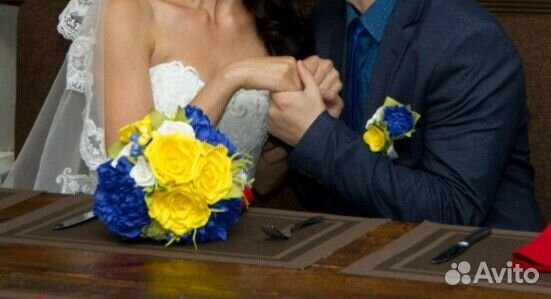 Свадебный букет, бутоньерка