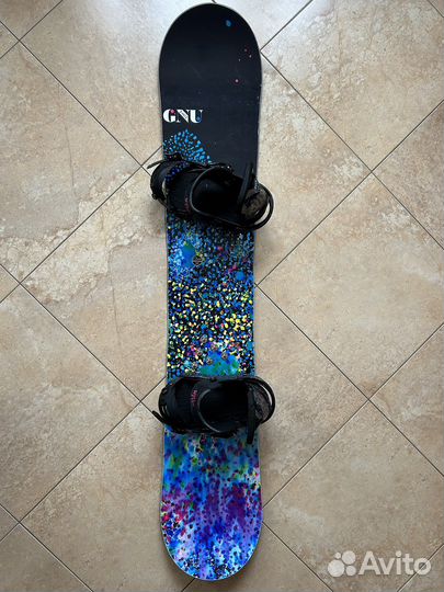 Сноуборд GNU 148 + крепления Burton