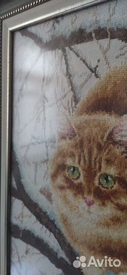 Вышивка крестом картина. Ручная работа