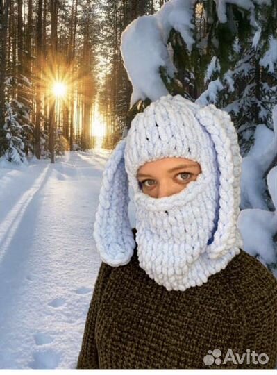 Шапка балаклава вязаная