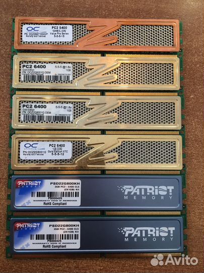 Оперативаня память DDR2, DDR3, DDR4