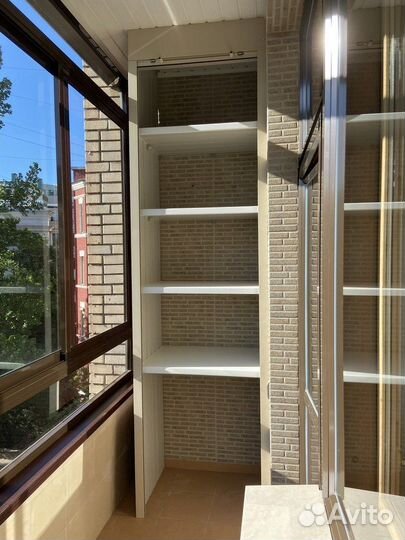 Шкаф с рольставнями на балкон любые размеры