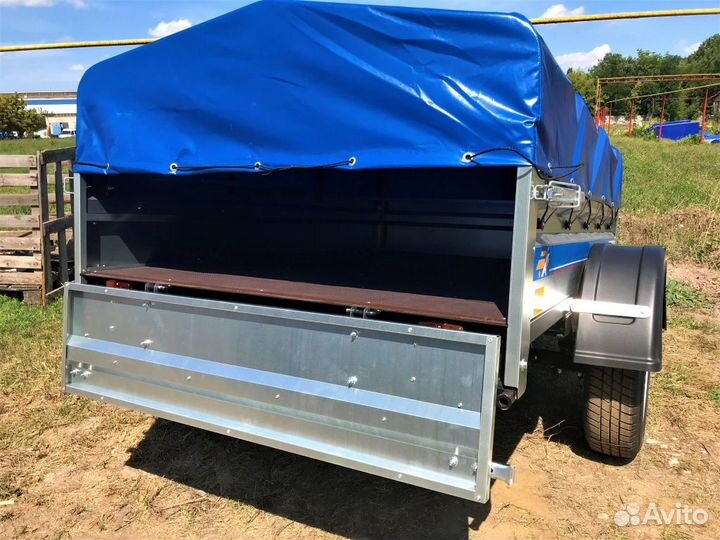 Прицеп Кремень стандарт 2,0 борт 31 см + самосвал