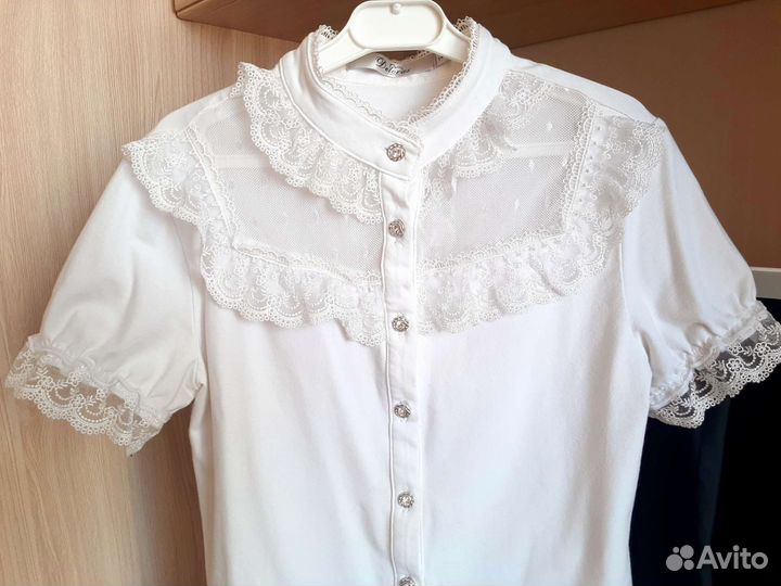 Блузка школьная нарядная 134