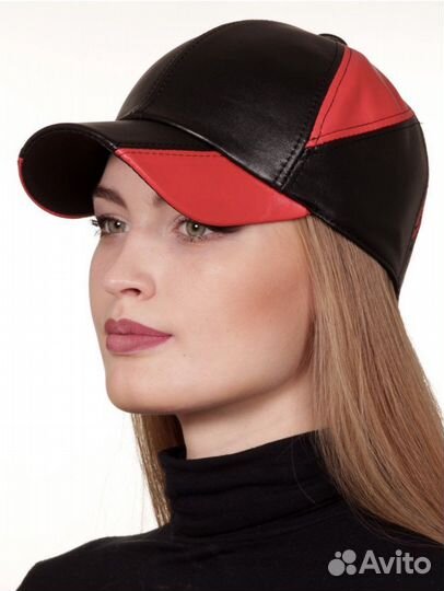 Кепка натуральная кожа