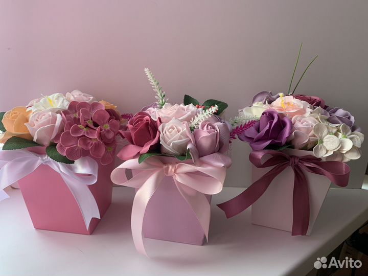 Подарок букет из мыльных роз 8 марта