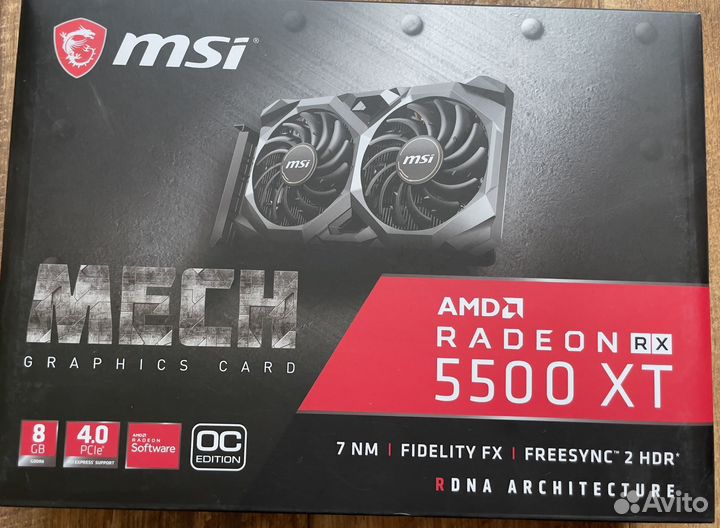 Видеокарта msi mech 5500 xt 8 gb