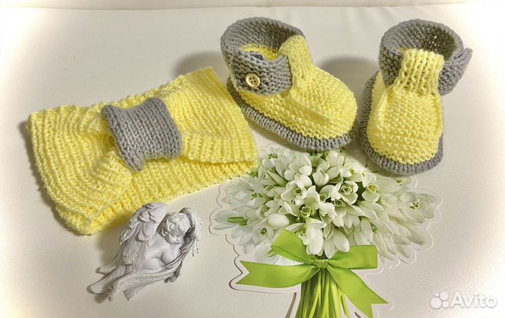 Повязка и сандали пинетки