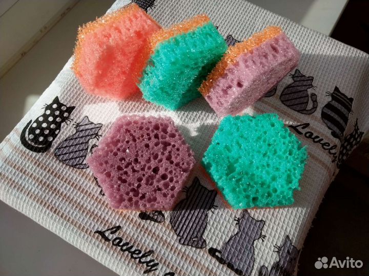 Набор губок для мытья посуды