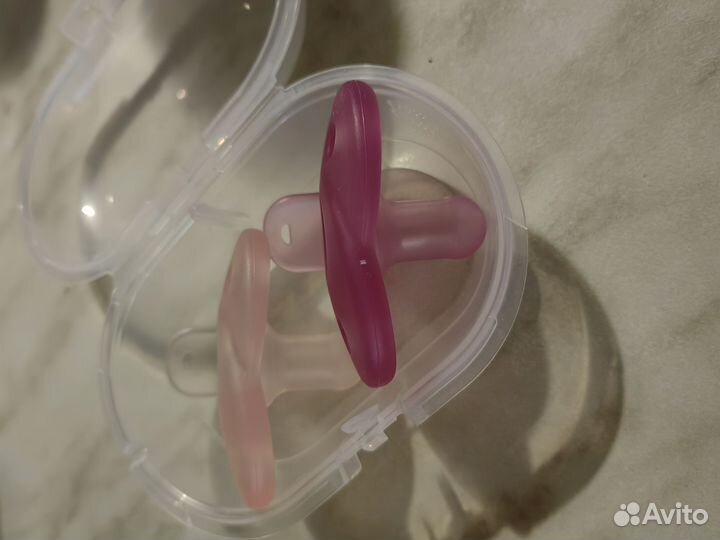 Соски пустышки ортодонтические avent 0-6 месяцев