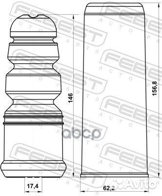 Пыльник заднего амортизатора с отбойником компл