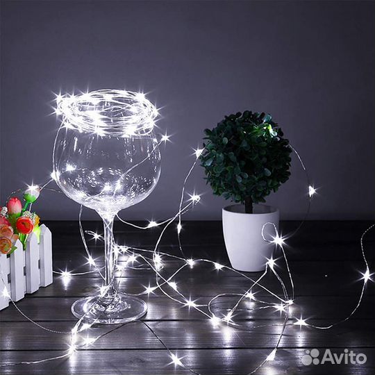 Гирлянда роса 100 метров, уличная гирлянда 100 м