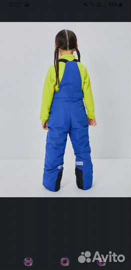 Брюки утеплённые на лямках