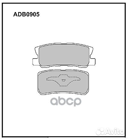 ADB0905 колодки дисковые задние Mitsubishi Paj