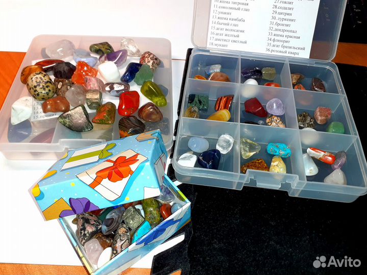 Детские развивающие наборы натуральных минералов