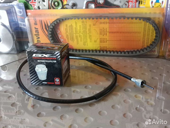 Воздушный фильтр + трос спидометр на мопед