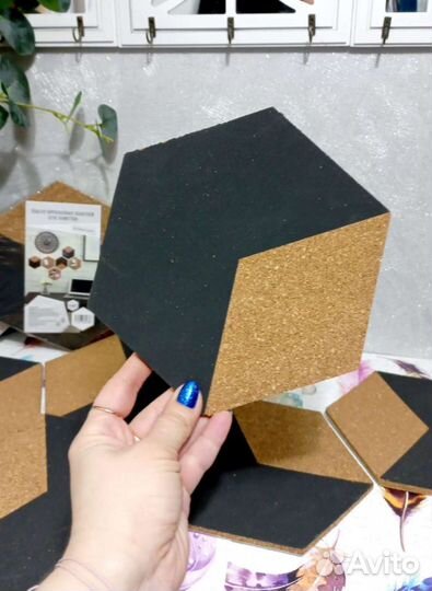 Набор пробковых панелей для заметок 6 шт