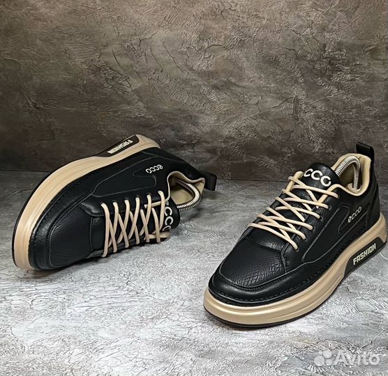 Кроссовки мужские ecco из экокожи