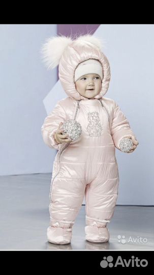 Зимний комбинезон для девочки 68