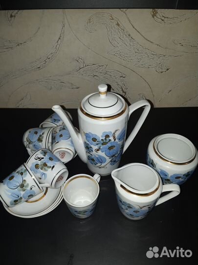 Кофейный сервиз СССР Свердловский фарфоровый завод