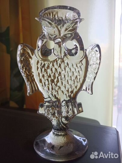 Подсвечник хрустальный Сова