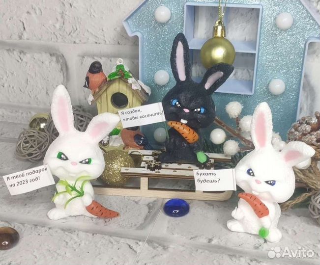 Сувенирное мыло Совушка, Заяц, Кот