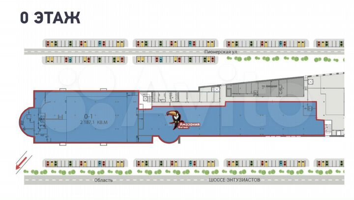 Свободного назначения под Фитнес центр, 2187.1 м²