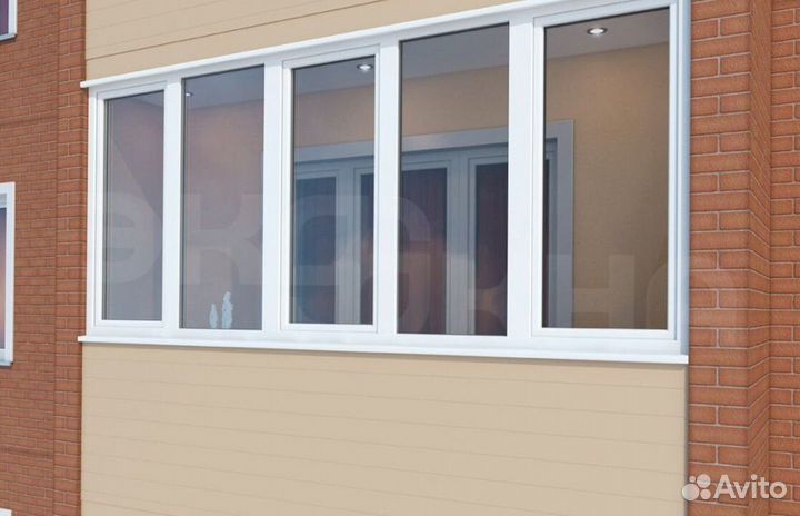 Остекление балконов и лоджий под ключ W0830