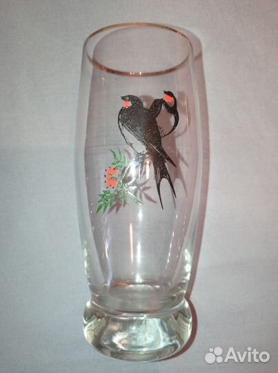 Стакан с ласточками