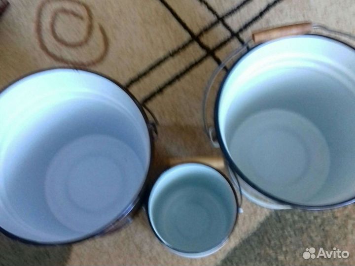 Бидон, ведра и таз