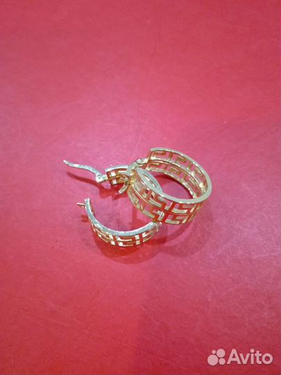 Золотые серьги серьги конго