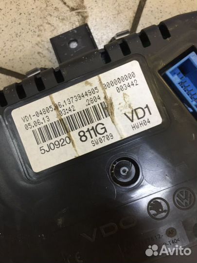 Панель приборов Skoda Fabia 2