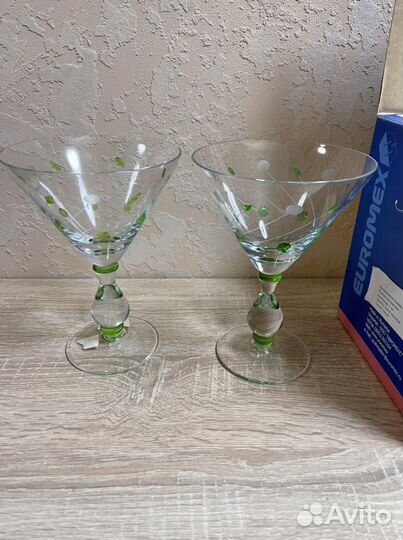 Фужеры для мартини шампанского стекло 2шт новые