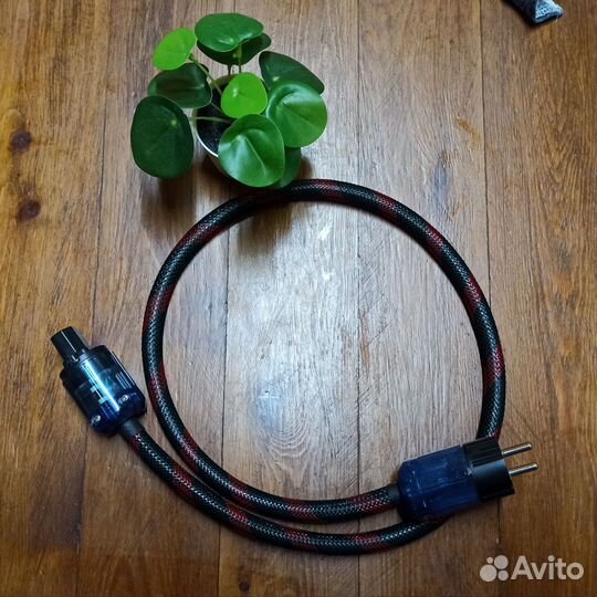 Кабель питания 220В hifi, 1 м. новый
