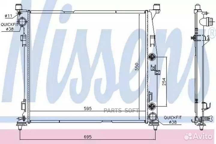 Nissens 67188 Радиатор mercedes GLS-class X 166 (1