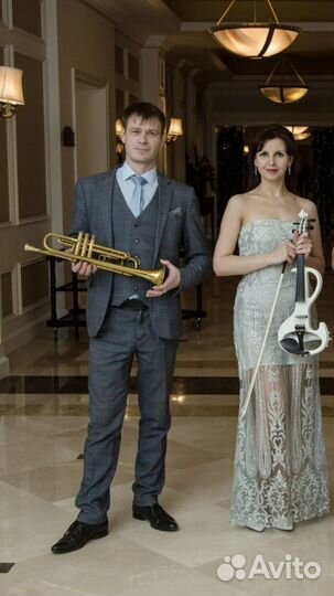 Живая музыка. Инструментальный дуэт.Скрипка.Труба