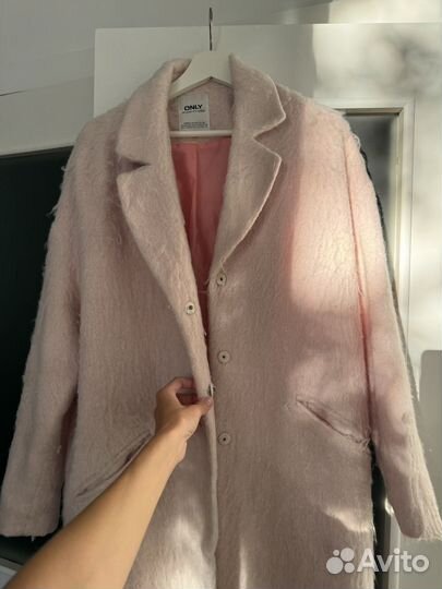 Пальто с длинным ворсом only