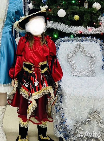 Новогодний костюм для девочки 116 пиратка