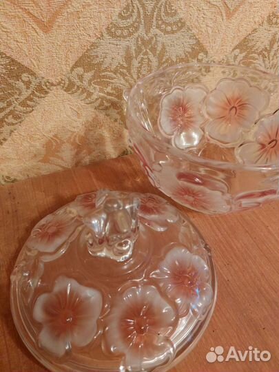 Вазы 2 шт. стекло конфетница (хрусталь) комплект