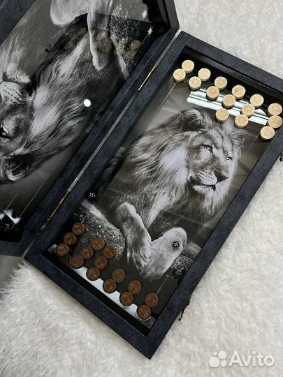 Нарды ручной работы со стеклом 