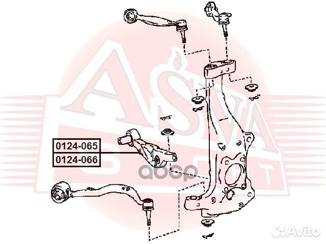 Рычаг передний нижний правый 0124066 asva