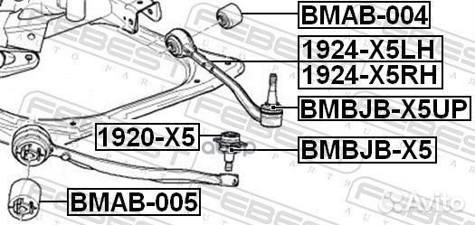 Сайлентблок рычага нижн. BMW E28/E34/E32/X5 all