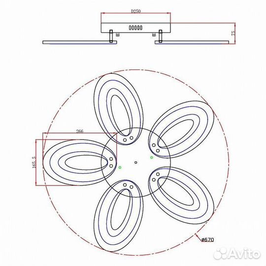 Потолочная люстра Escada Air 10211/5LED