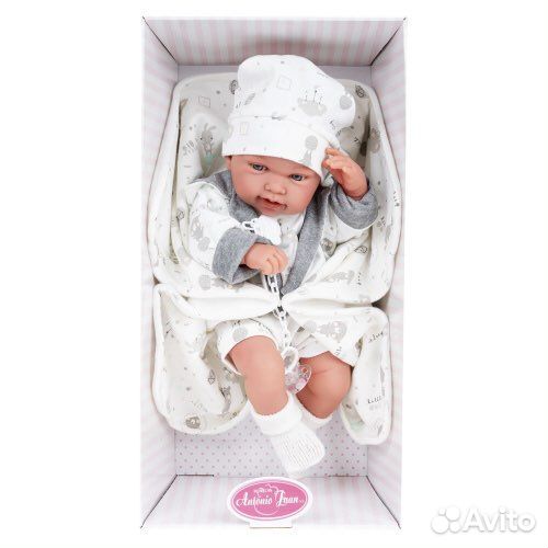Кукла Antonio Juan Клаудия в сером, 42 см