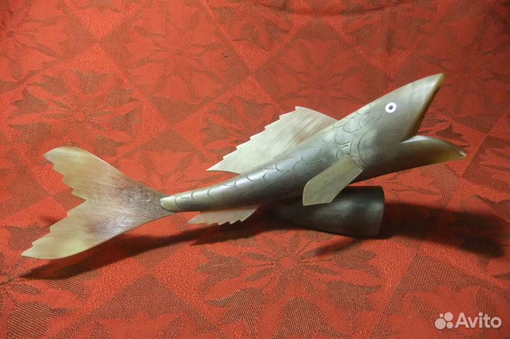 Астраханский сувенир Рыбка натуральный рог, СССР