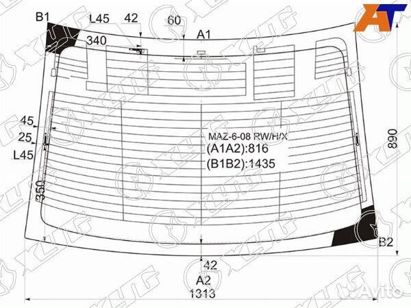 Стекло заднее mazda atenza