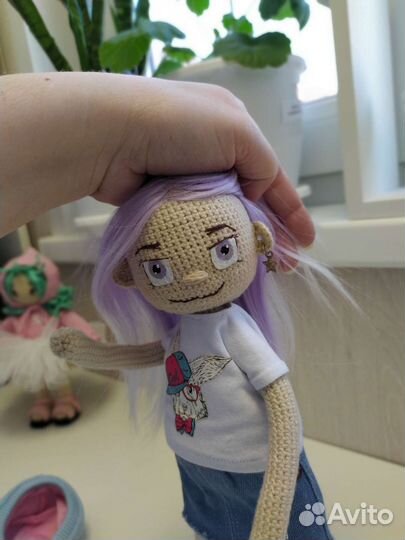 Кукла вязаная интерьерная ручная работа