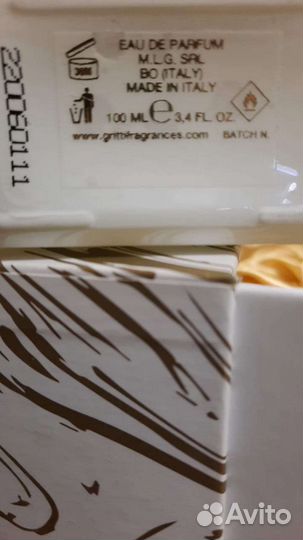 Духи Gritti tutu blanc Италия парфюмированная вода